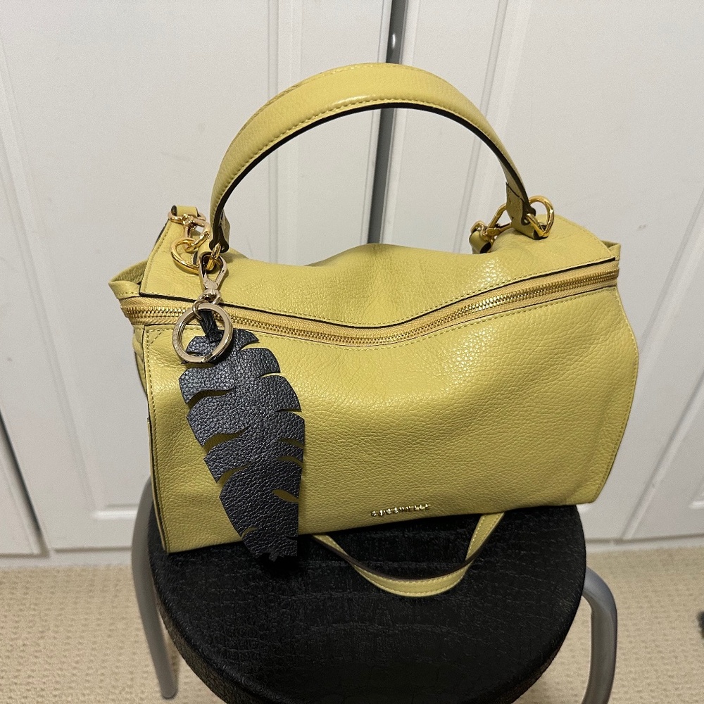 Coccinelle Italian Leather Bag with Adjustable Strap